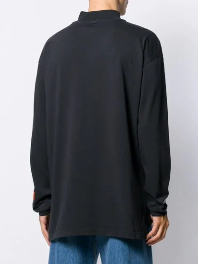 Heron Preston Contrast Neckline Boxy Sweatshirt In Gray