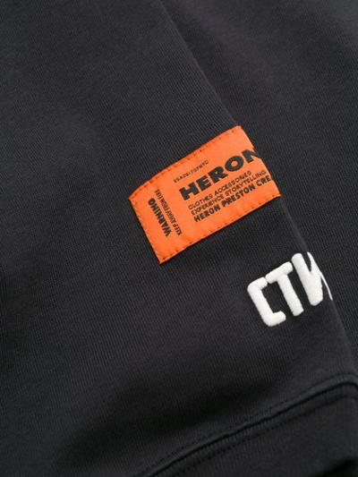 Heron Preston Contrast Neckline Boxy Sweatshirt In Gray