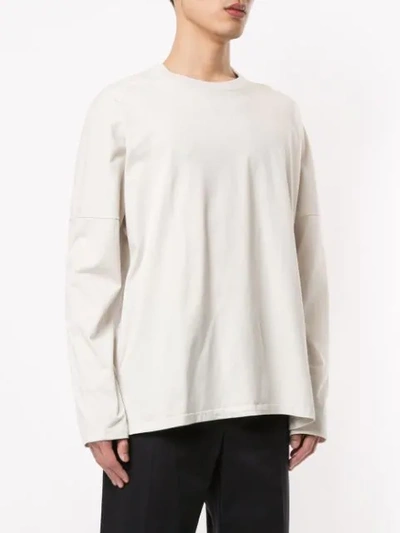 Shop Kazuyuki Kumagai Long-sleeved T-shirt In White