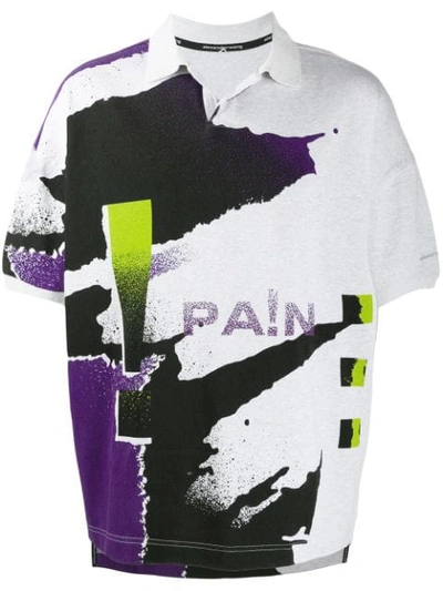 Shop Alexander Wang Multicoloured Polo Shirt In Grey
