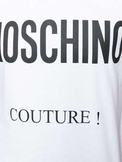 Shop Moschino Logo Print T In White