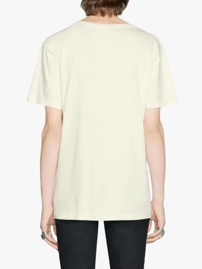 Shop Gucci Mouth Print T-shirt In White