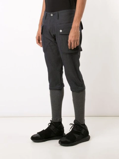 Shop Mostly Heard Rarely Seen Cargo Skinny Trousers - Blue