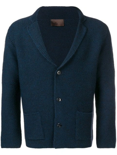 Shop Altea Knitted Blazer Jacket - Blue