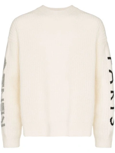 Shop Kenzo Paris Logo Jumper In Neutrals