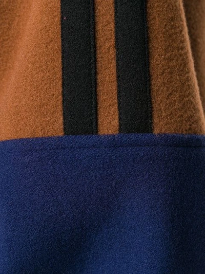 Shop Balenciaga Logo Panelled Zip Jacket In Brown