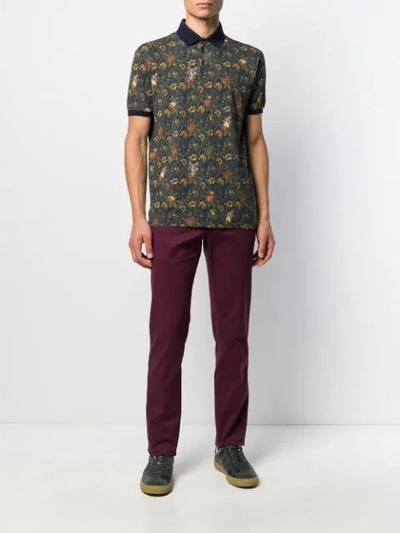 Shop Etro Tailored Straight Leg Trousers In Purple