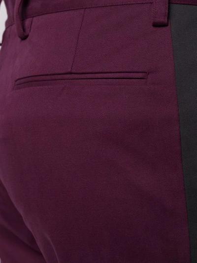 Shop Etro Tailored Straight Leg Trousers In Purple