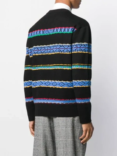 Shop Kenzo Peruvian Stripes Jumper In 99 Black