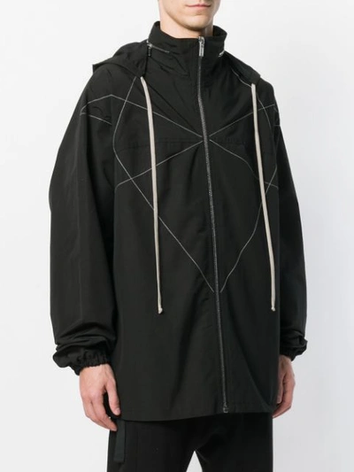 Shop Rick Owens Drkshdw Zipped Hooded Jacket In Black