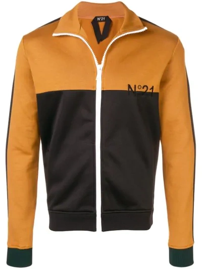 Shop N°21 Nº21 Colourblock Logo Track Top - Brown