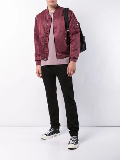 Shop John Elliott Classic Bomber Jacket In Red