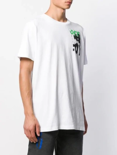 Shop Off-white Graffiti Logo Print T-shirt In White