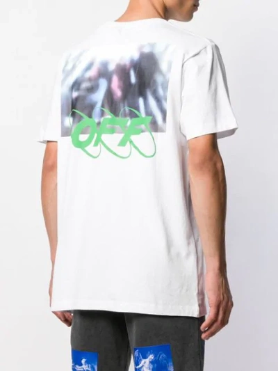 Shop Off-white Graffiti Logo Print T-shirt In White