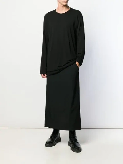 Shop Yohji Yamamoto Oversized Layered-effect Sweatshirt In Black