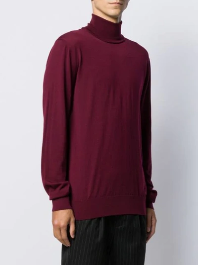 Shop Dolce & Gabbana Roll Neck Sweater In Red