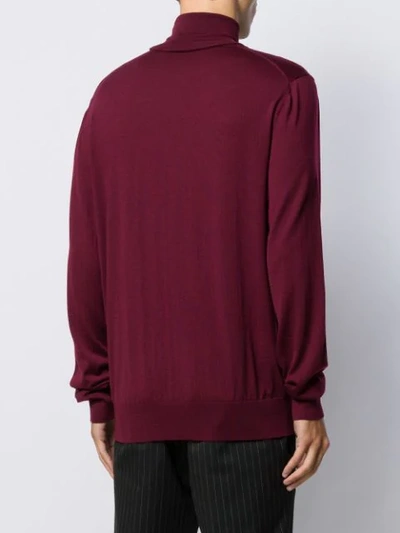Shop Dolce & Gabbana Roll Neck Sweater In Red