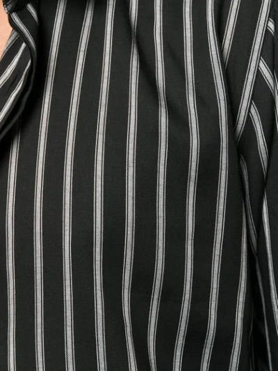Shop Saint Laurent Striped Shirt In Black