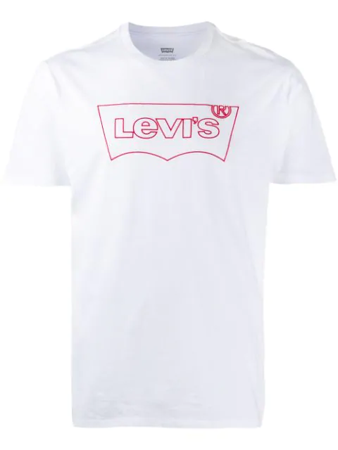 levis white printed t shirt