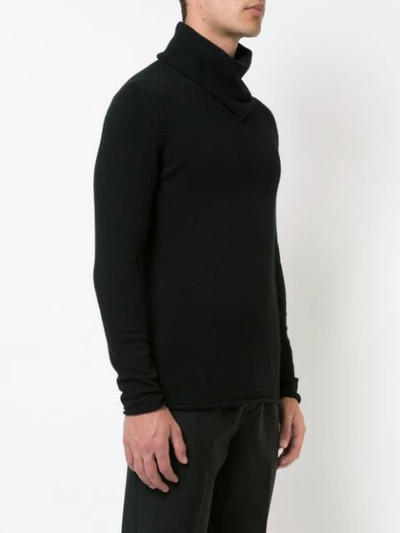 Shop Label Under Construction Longsleeved Fitted Sweater - Black