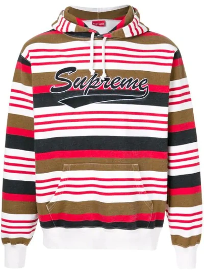 Supreme striped clearance hooded