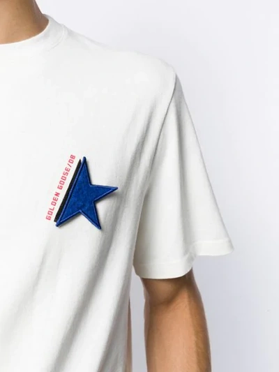 Shop Golden Goose Star Patch T-shirt In White