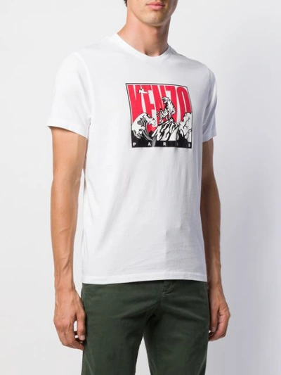 Shop Kenzo Tiger Mountain T-shirt In White