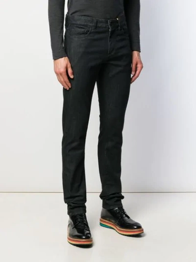 Shop Canali Skinny Jeans In 111 Black