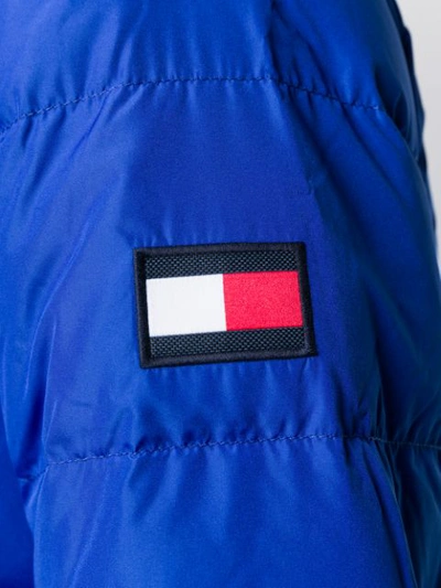 Shop Tommy Hilfiger Hooded Padded Jacket In Blue