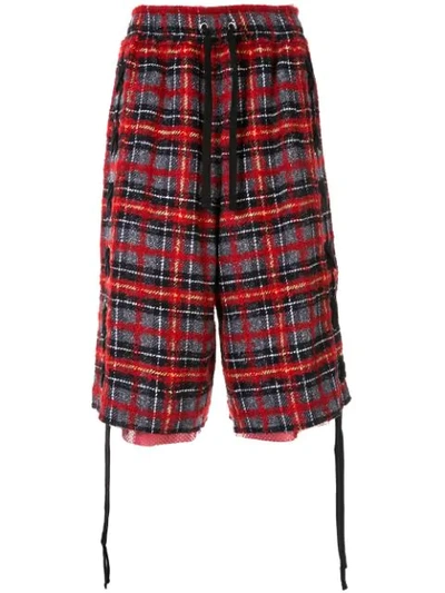 Shop Faith Connexion Tartan Check Shorts In Red