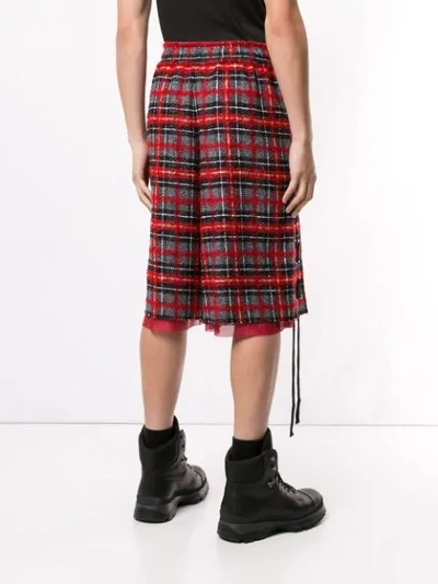 Shop Faith Connexion Tartan Check Shorts In Red