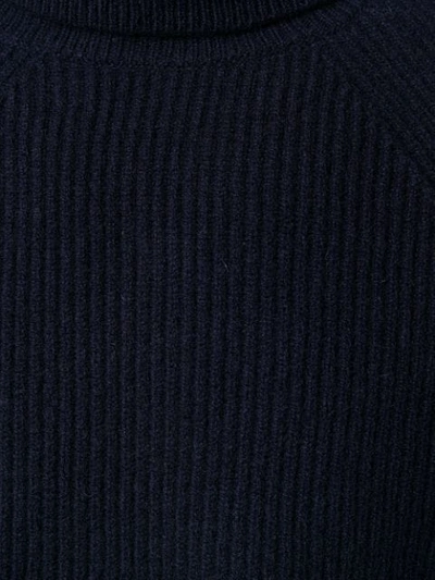 Shop Paltò Rollneck Knit Sweater In Blue