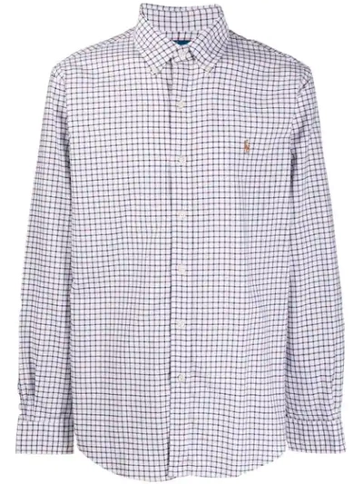 Shop Polo Ralph Lauren Checked Cotton Shirt In White