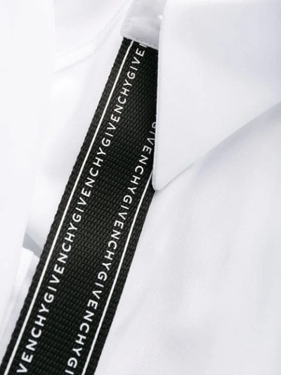Shop Givenchy Logo Tape Placket Shirt In White