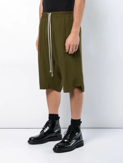 Shop Rick Owens Basket Swinger Shorts In Green