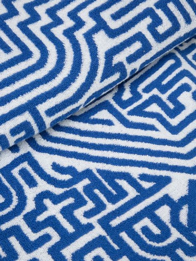 Shop John Elliott Geometric Print Beach Towel - Blue