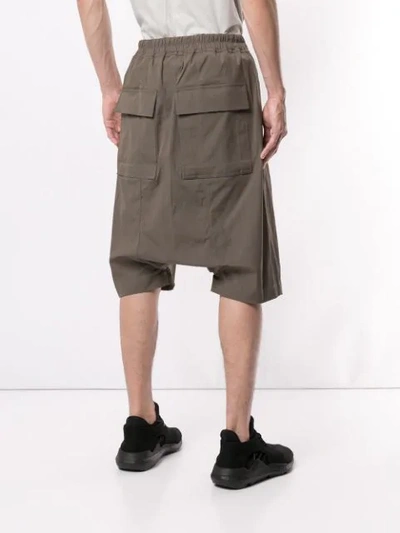 Shop Rick Owens Drop Crotch Shorts In Grey