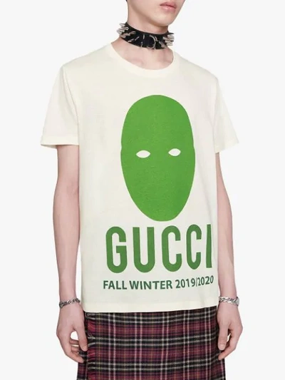 Shop Gucci Manifesto Oversized T-shirt In White