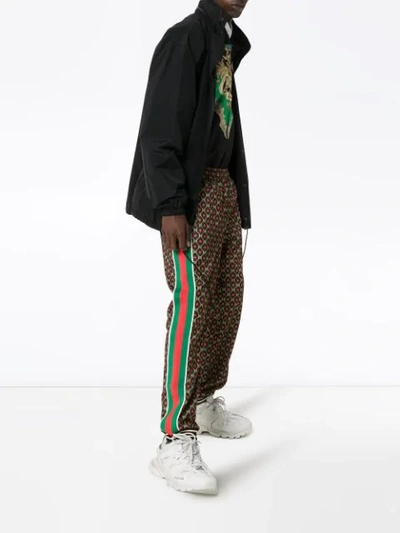 Shop Gucci Gg Star Logo Track Pants In Multicolour