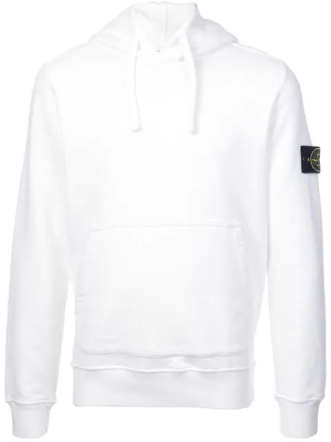 stone island patch hoodie
