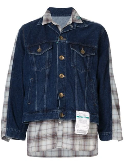 Shop Miharayasuhiro Layered Shirt Jacket In Blue