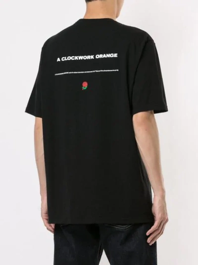 Shop Undercover Contrast Print T-shirt In Black