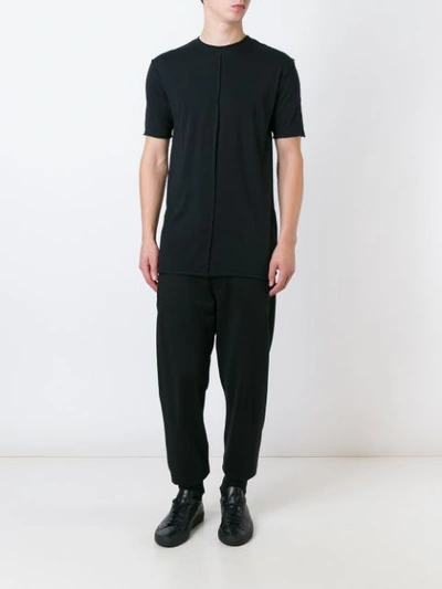 Shop Damir Doma Ribbed Detail T-shirt - Black