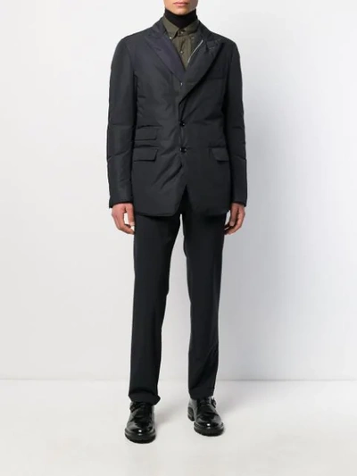 Shop Tom Ford Tailored Puffy Blazer In Blue