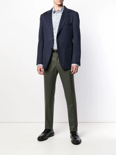 Shop Berwich Classic Chinos In Green