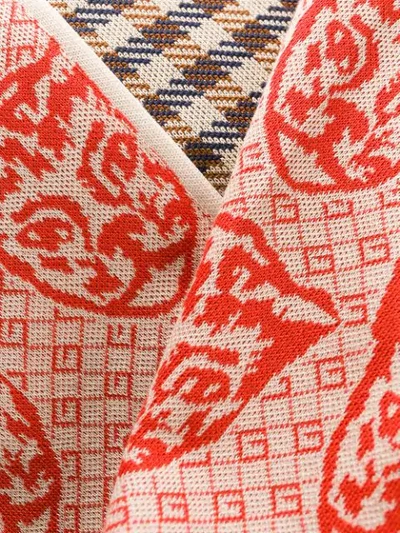 Shop Gucci Multi-fabric Zip-up Jacket In Orange