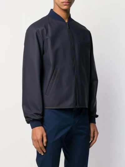 PRADA REVERSIBLE ZIPPED JACKET - 蓝色