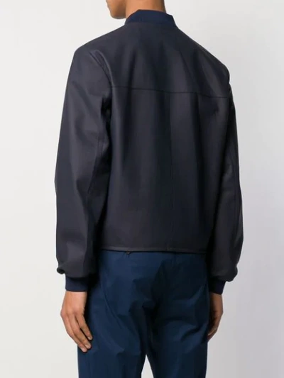 Shop Prada Reversible Zipped Jacket In F0008 Bleu