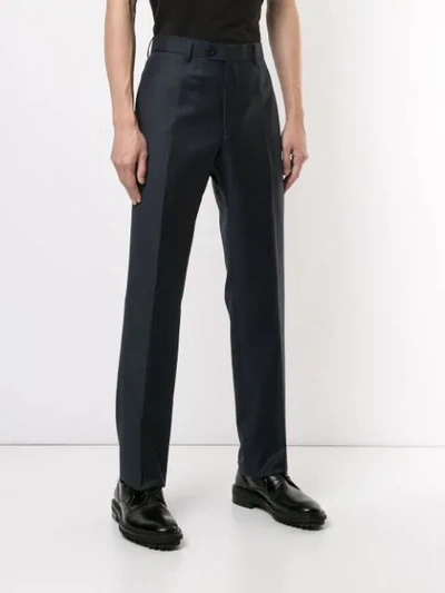 Shop Gieves & Hawkes Slim-fit Tailored Trousers In Blue