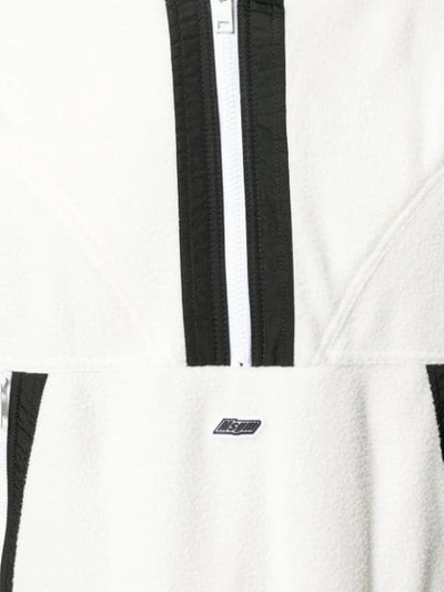 Msgm Contrast Stripe Sweatshirt In White